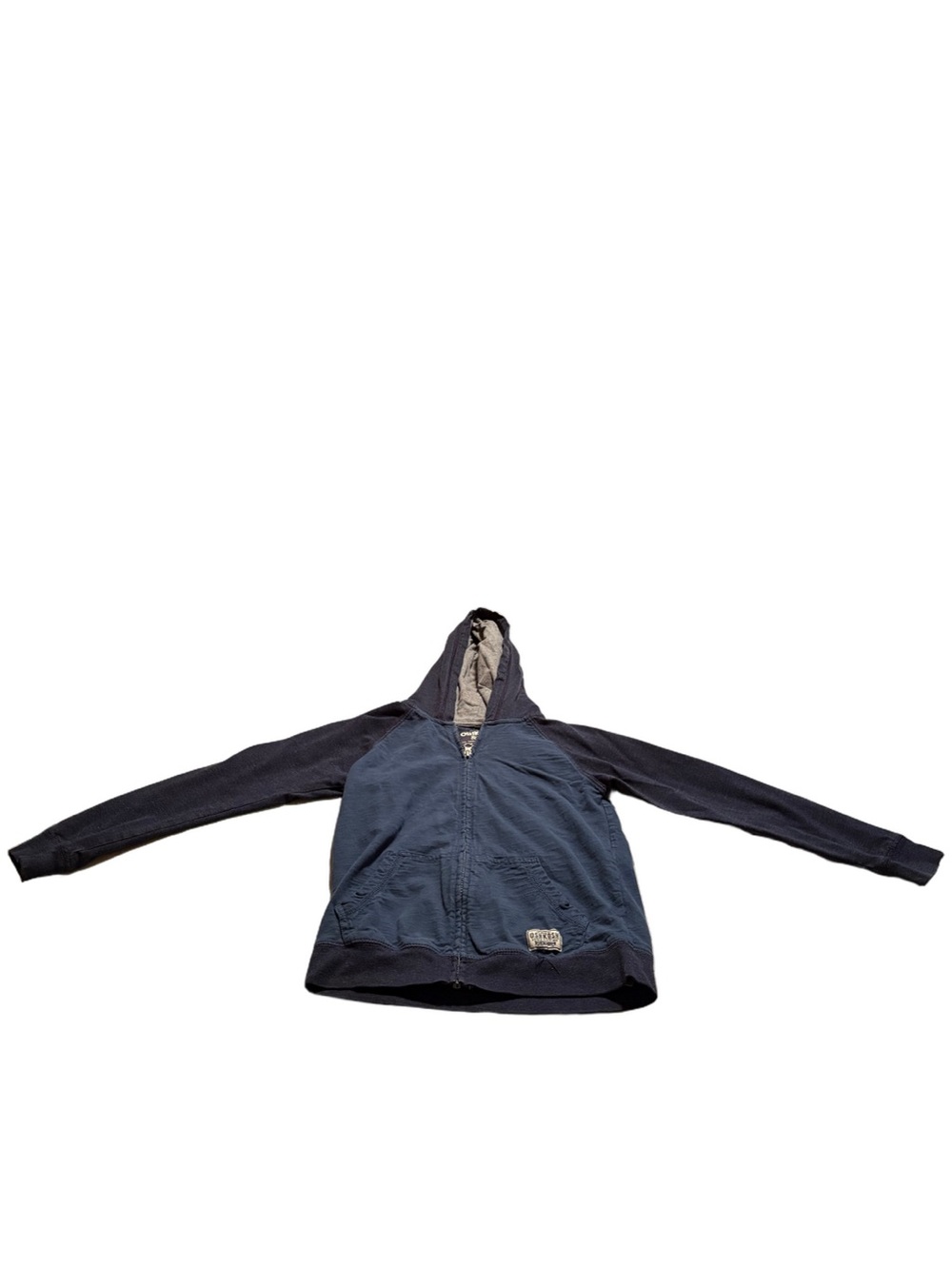Kids Oshkosh Bgosh Blue and Navy Blue Zip Up Hoodie Size 8